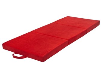 Opvouwbaar matras logeermatras 200x80x10 cm rood