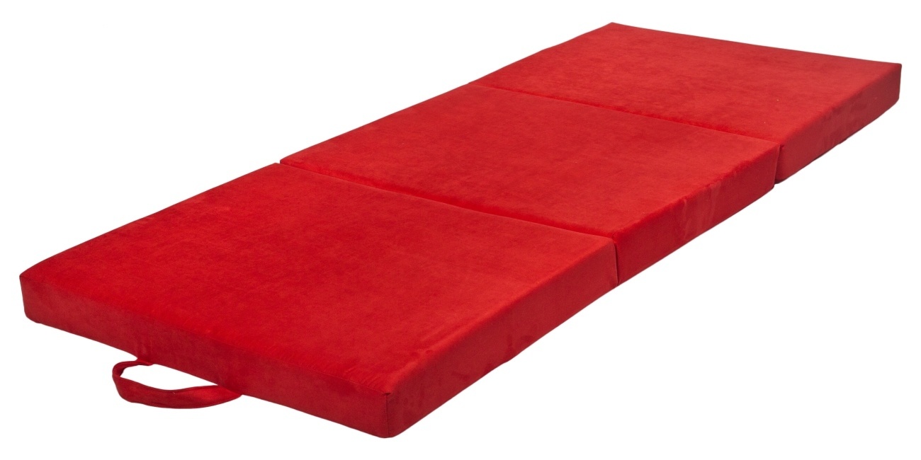 Opvouwbaar matras logeermatras 200x80x10 cm rood