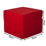 Sex sofa opvouwbaar rood