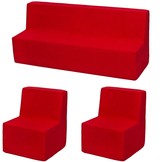 Schuim meubelset peuter uitgebreid rood