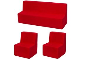 Schuim meubelset peuter uitgebreid rood