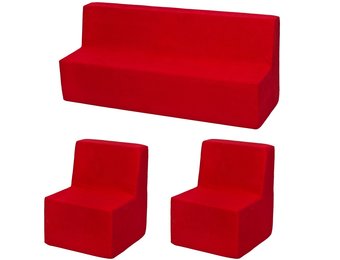 Schuim meubelset peuter uitgebreid rood