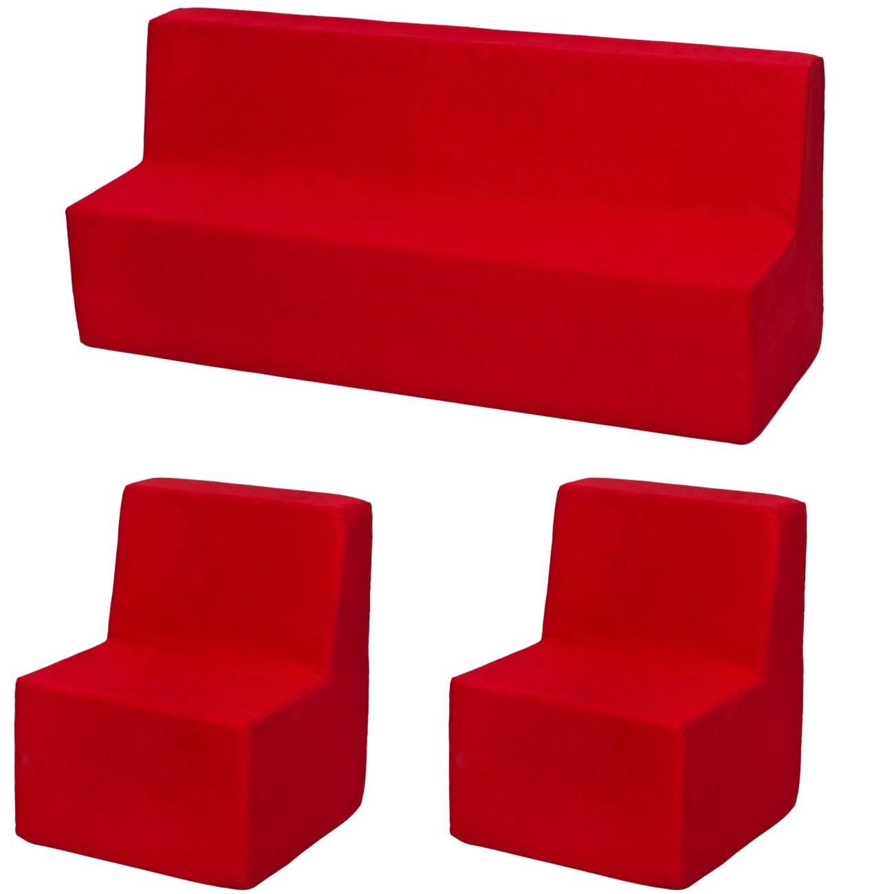 Schuim meubelset peuter uitgebreid rood