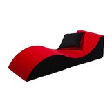 Relax sofa opvouwbaar Rood & zwart