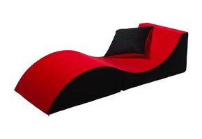 Relax sofa opvouwbaar Rood & zwart