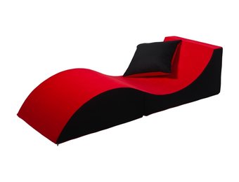 Relax sofa opvouwbaar Rood & zwart