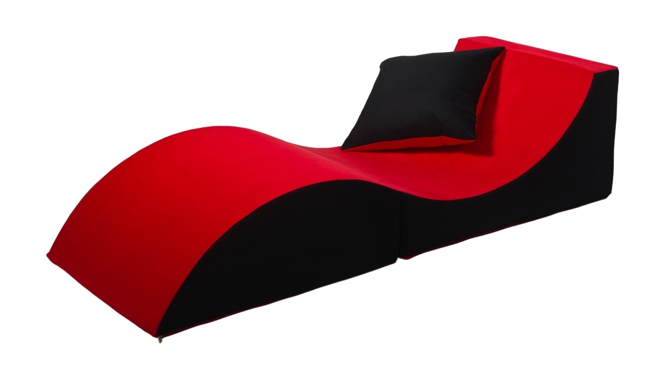 Relax sofa opvouwbaar Rood & zwart