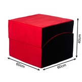 Sex sofa opvouwbaar Rood & zwart