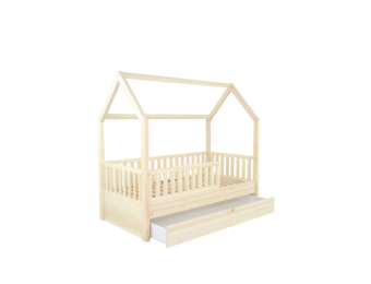 Huisbed 80x160 cm pijnboom kinderbed met lade