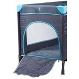 Reisbedje met klamboe zijkanten - opvouwbaar - blauw