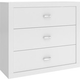 Kinder dressoir -100x89x40 cm - wit - 3 laden