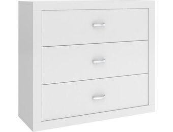 Kinder dressoir -100x89x40 cm - wit - 3 laden