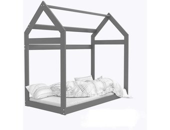 Houten bed - Huisbed - Huis bed - kinderbed - 160x80 - Grijs