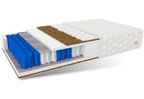 7 Zone Pocketvering Matras 140x200 x 20 cm kokosnoot ergonomisch