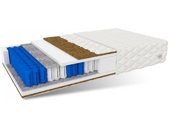 7 Zone Pocketvering Matras 140x200 x 20 cm kokosnoot ergonomisch