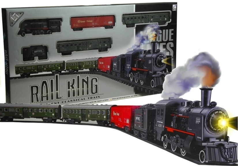 Verbetering eeuw spannend Viking Choice Rail King treinset met stoom - realistische  speelgoedlocomotief - VC-Lifestyle
