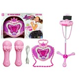 Speelgoed muziek set met microfoons & luidspreker - roze