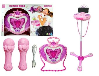 Speelgoed muziek set met microfoons & luidspreker - roze