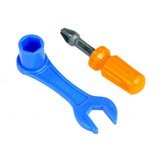 Educatieve speelgoed trein - inclusief schroevendraaier moersleutel en bouwbord