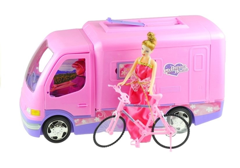 Begrip Dom Meetbaar Viking Choice Poppenhuis Camper Roze Voertuig Barbie camper - VC-Lifestyle