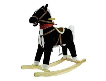 Hobbelpaard 74cm Zwart & Wit