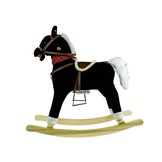 Hobbelpaard 74cm Zwart & Wit