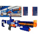 NERF gun geweer blauw met 20 foam darts