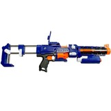 NERF gun geweer blauw met 20 foam darts