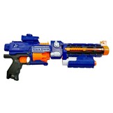 NERF gun geweer blauw met 20 foam darts
