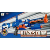 NERF gun geweer blauw met 20 foam darts