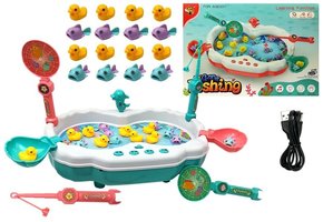 Kinderspeelgoed hengelspel blauw - Eendjes & vissen