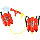 Waterpistool brandweerman brandblusser rood - Grote tank & spuitpistool