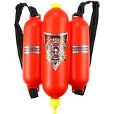 Waterpistool brandweerman brandblusser rood - Grote tank & spuitpistool