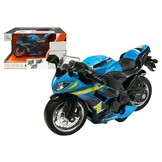 Speelgoed sportmotor met geluiden 1:14 Blauw