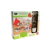 Kinderkeuken pannenset - RVS speelgoedpannen & keukengerei - 23-delig