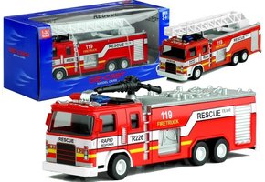 Brandweerwagen speelgoed auto met ladder & spuitkanon 1:32