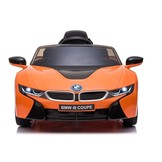Elektrische kinderauto BMW I8 Coupé Oranje 12V 2,4 GHz afstandsbediening