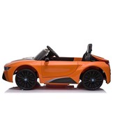 Elektrische kinderauto BMW I8 Coupé Oranje 12V 2,4 GHz afstandsbediening