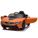 Elektrische kinderauto BMW I8 Coupé Oranje 12V 2,4 GHz afstandsbediening