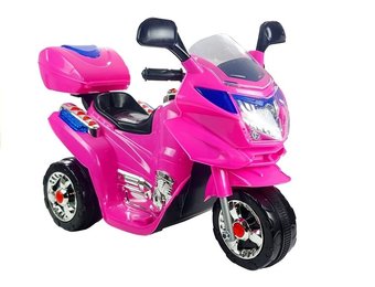 Elektrische kindermotor - accu motor - driewieler - roze