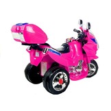 Elektrische kindermotor - accu motor - driewieler - roze