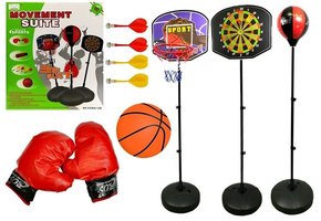 Set Sportspellen 3in1 Basketball Darts Boxing