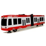 Speelgoed tram - frictie aangedreven - rood met wit - 47x7x8,5 cm