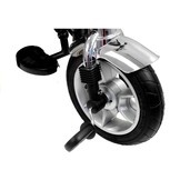 Driewieler loopwagen kinderfiets - Zwart & paars - met zonnescherm