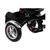 Driewieler loopwagen kinderfiets - Zwart & paars - met zonnescherm