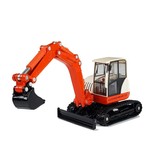 Speelgoed graafmachine - oranje met grote arm - 16 x 5 cm