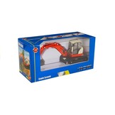 Speelgoed graafmachine - oranje met grote arm - 16 x 5 cm