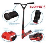 Stuntstep Enero Scorpio rood & zwart