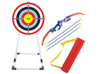 Speelgoed pijl en boog speelset - met doel, boog en zuignap pijlen