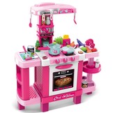 Kinderkeuken 37 elementen roze 78x29x87cm